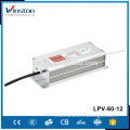 CE RoHS IP67 LPV-60-5 60W 5v 12a constant voltage led driver with 2 years warranty